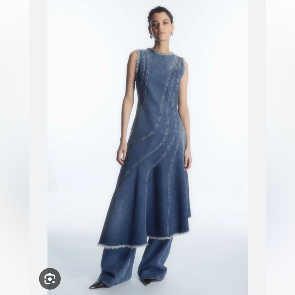 NWOT asymmetrical Denim Dress